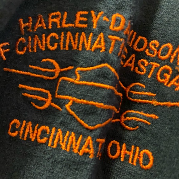 Men’s/unisex Harley-Davidson  3/4 length sleeve heavyweight shirt - Picture 2 of 4